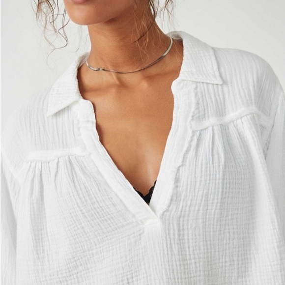 Free People Yucca Double Cloth Top - Picture 2 of 10